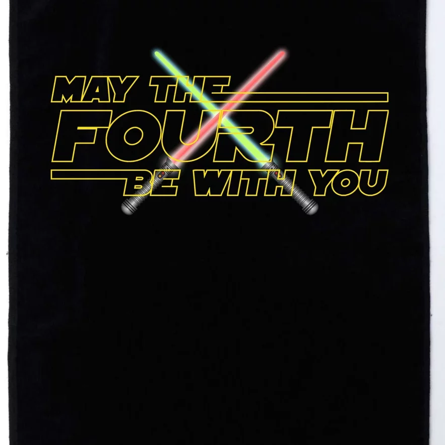 May The Fourth Be With You Funny Platinum Collection Golf Towel