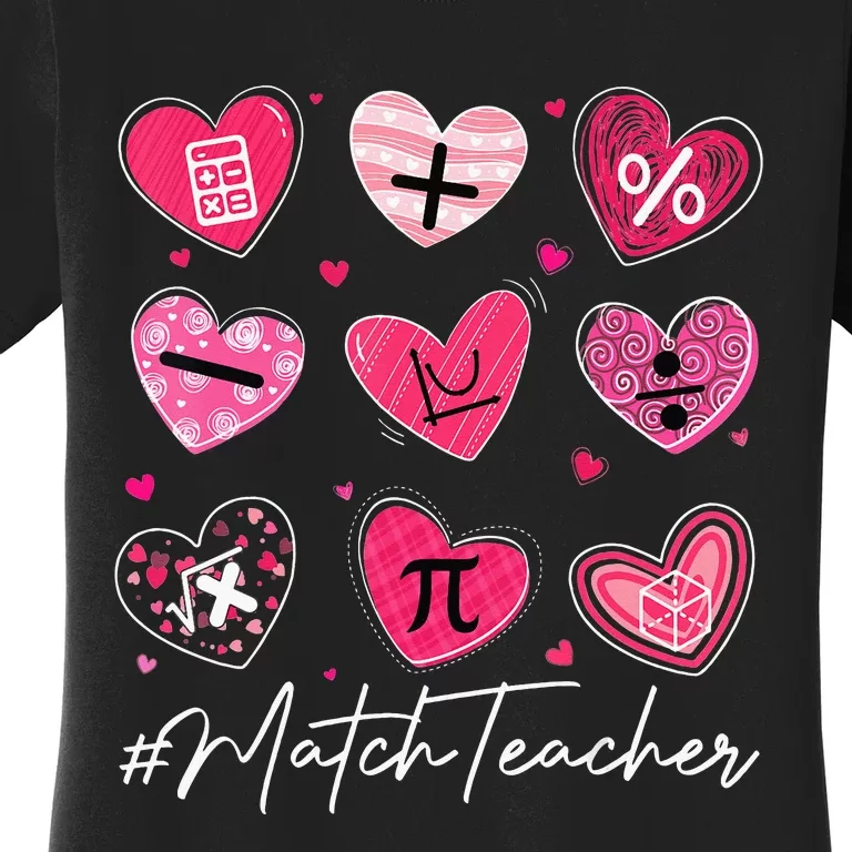 Math Teacher funny valentine's Day Pi Math Lover Women's T-Shirt