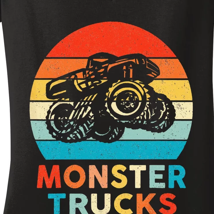 Monster Truck for mothers day Women's V-Neck T-Shirt