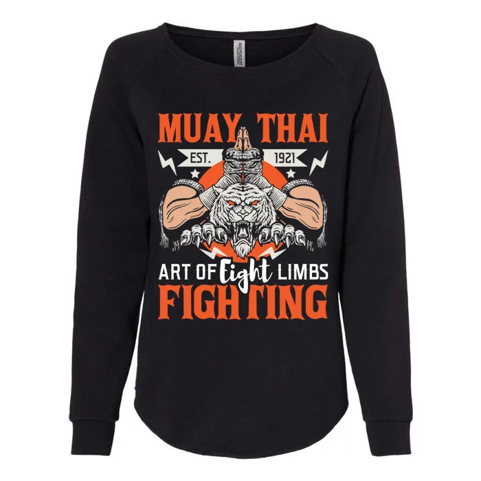 Muay Thai Fighting Mma Thai Boxing Mixed Martial Arts Gift Womens California Wash Sweatshirt