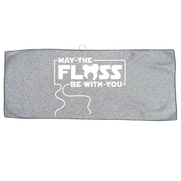 May The Floss Be With You Dentist Dentistry Dental Large Microfiber Waffle Golf Towel