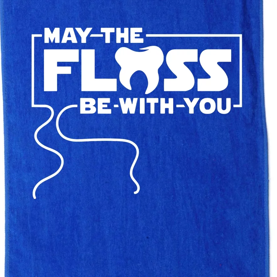 May The Floss Be With You Dentist Dentistry Dental Platinum Collection Golf Towel