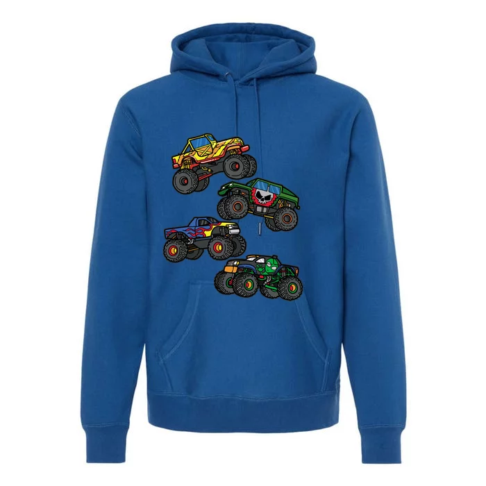 Monster Truck Funny Gift For Gift Assorted Boys Monster Truck Meaningful Gift Premium Hoodie