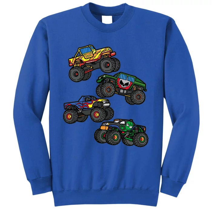 Monster Truck Funny Gift For Gift Assorted Boys Monster Truck Meaningful Gift Tall Sweatshirt