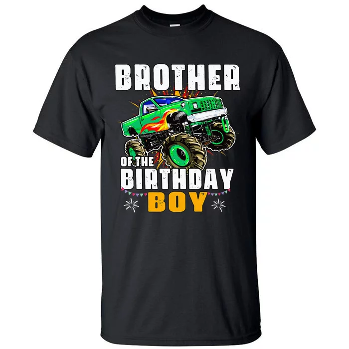 Monster Truck Family Matching Brother Of The Birthday Boy Tall T-Shirt