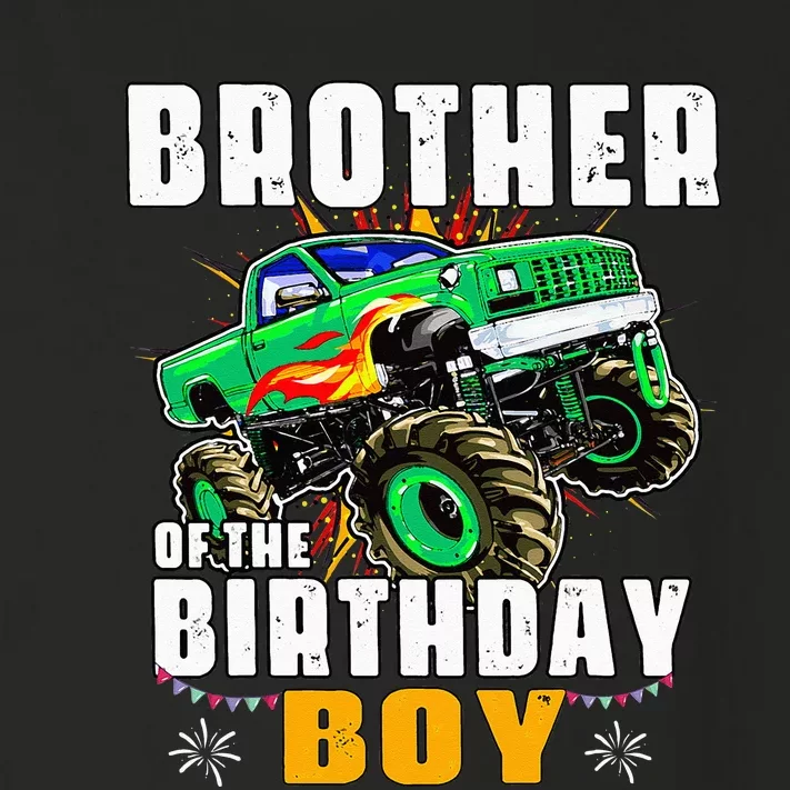 Monster Truck Family Matching Brother Of The Birthday Boy Toddler Long Sleeve Shirt