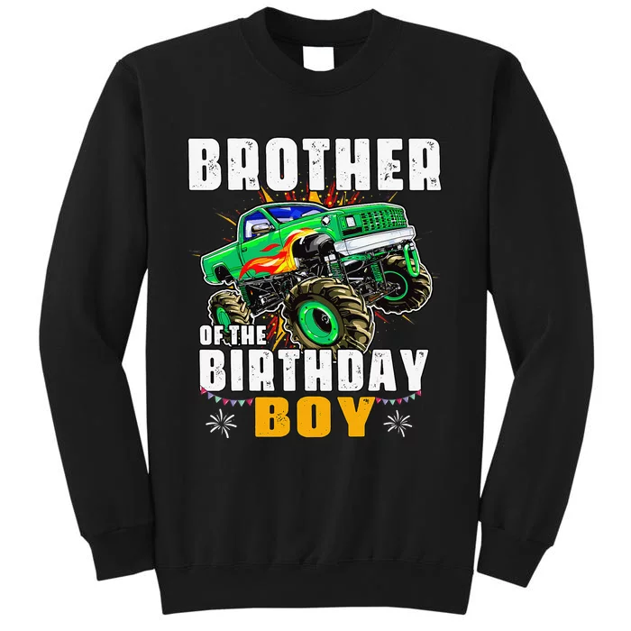 monster truck family matching brother of the birthday Sweatshirt