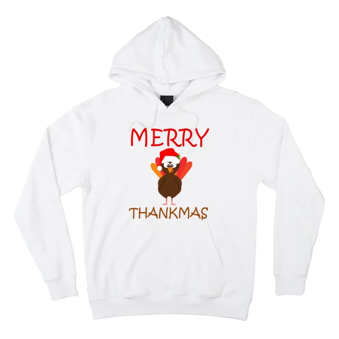 Merry Thankmas Funny Thanksgiving Turkey Hoodie