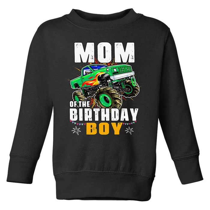 monster truck family matching party mom of the birthday Toddler Sweatshirt