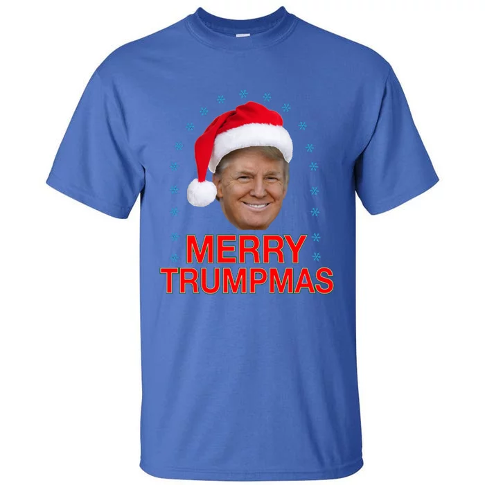 Merry Trumpmas Funny Trump Santa Christmas Design Funny Gift Tall T-Shirt