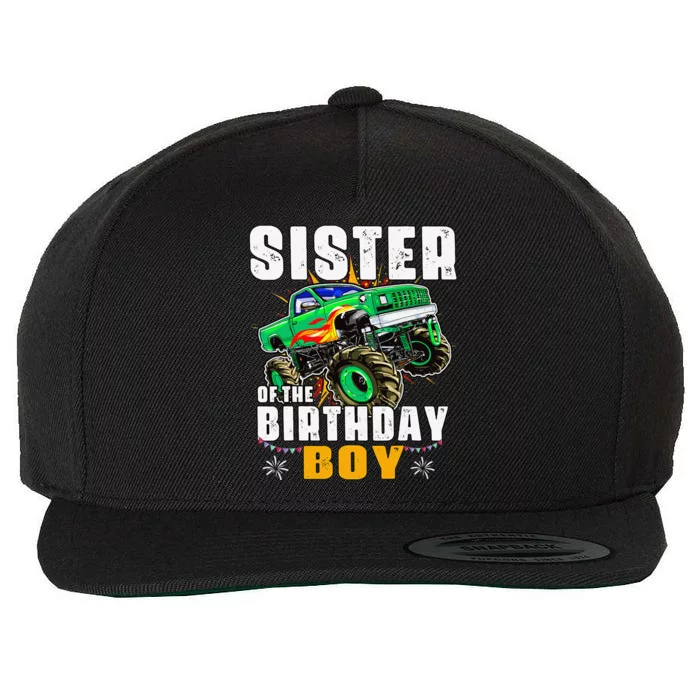 monster truck family matching sister of the birthday Wool Snapback Cap