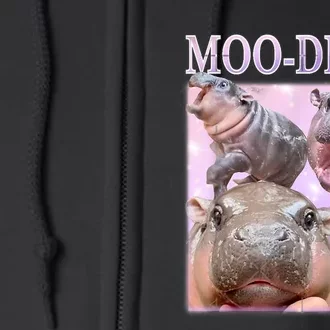 Moodeng The Famous Baby Pigmy Hippo Moodeng Full Zip Hoodie