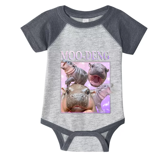 Moodeng The Famous Baby Pigmy Hippo Moodeng Infant Baby Jersey Bodysuit