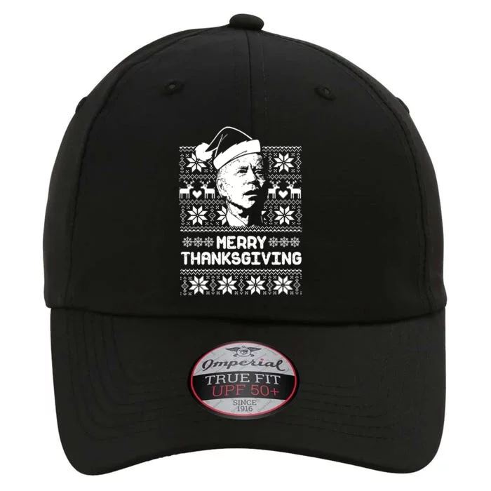 Merry Thanksgiving Funny Joe Biden Ugly Christmas The Original Performance Cap