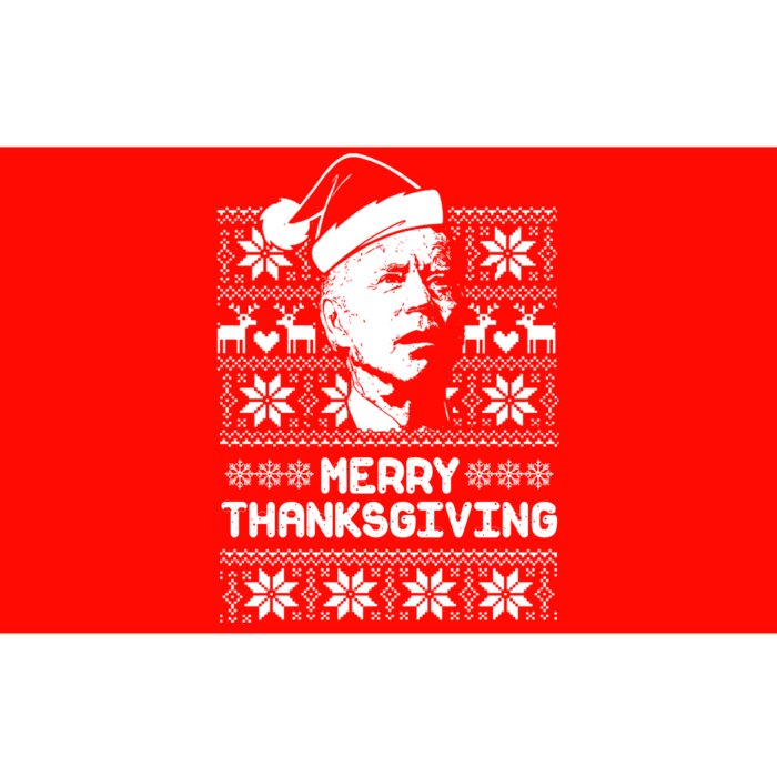 Merry Thanksgiving Funny Joe Biden Ugly Christmas Bumper Sticker