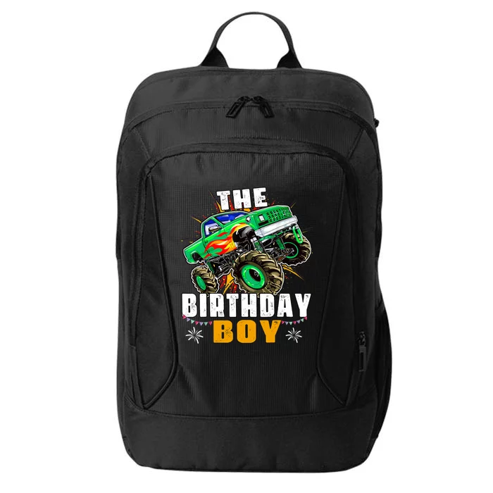 Monster Truck Family Matching The Birthday Boy City Backpack