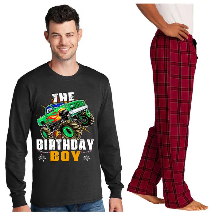 Monster Truck Family Matching The Birthday Boy Long Sleeve Pajama Set