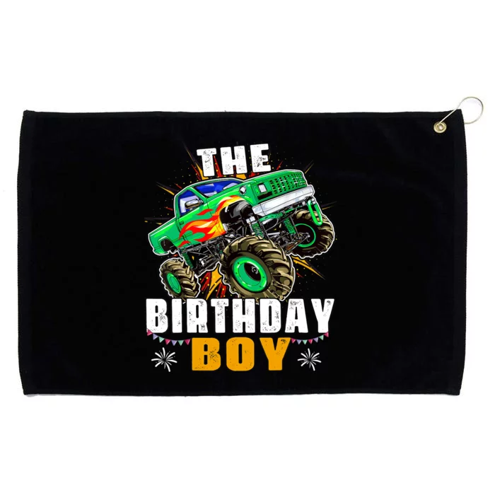 Monster Truck Family Matching The Birthday Boy Grommeted Golf Towel