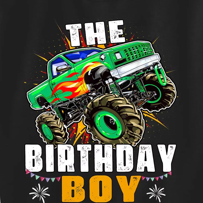 Monster Truck Family Matching The Birthday Boy Kids Sweatshirt