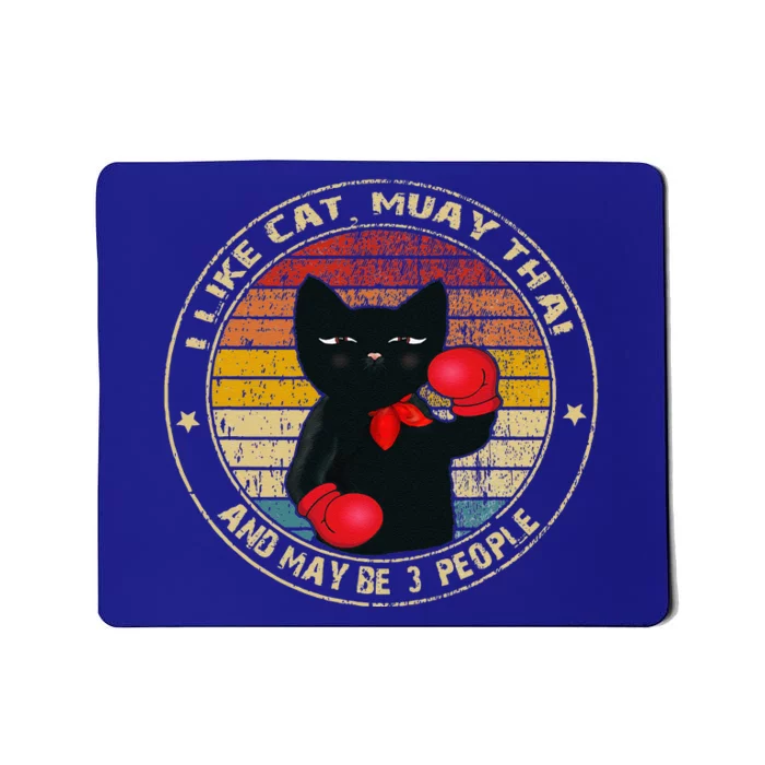 Muay Thai Funny Cat Kickboxing Thailand Boxing Cat Boxing Mousepad