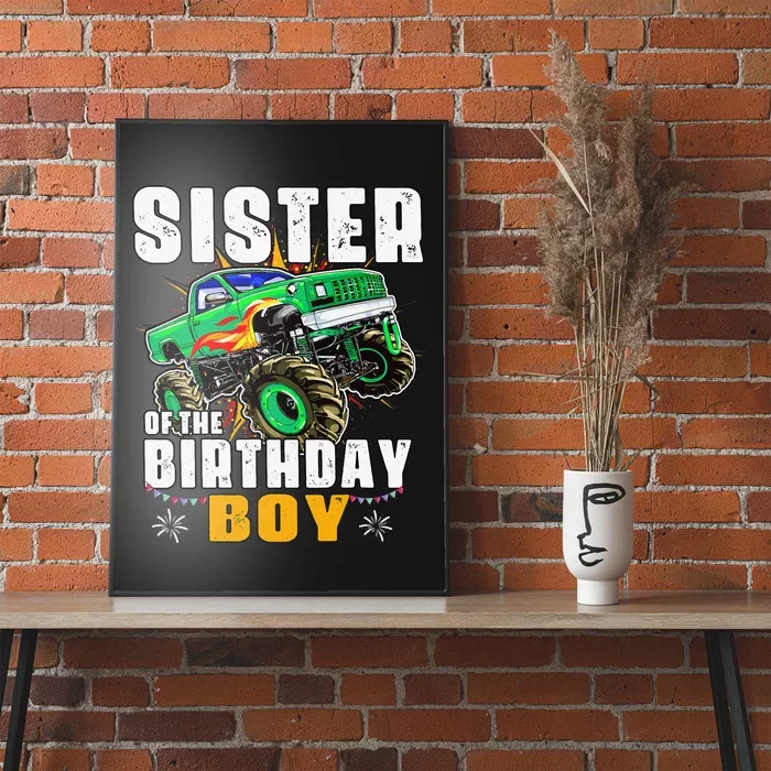 monster truck family matching sister of the birthday Poster