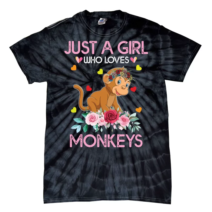 Monkey Tee ForJust A Who Loves Monkeys Tie-Dye T-Shirt