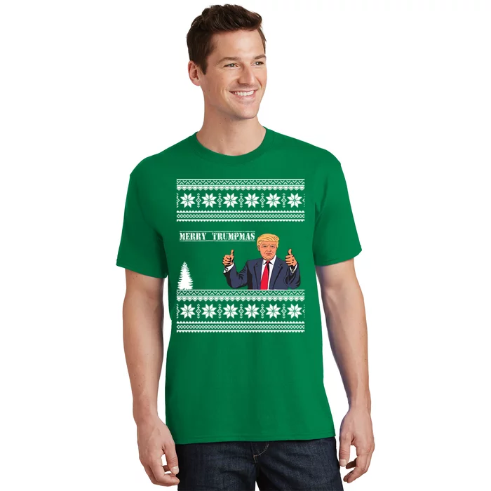 Merry Trumpmas Funny Ugly Christmas T-Shirt