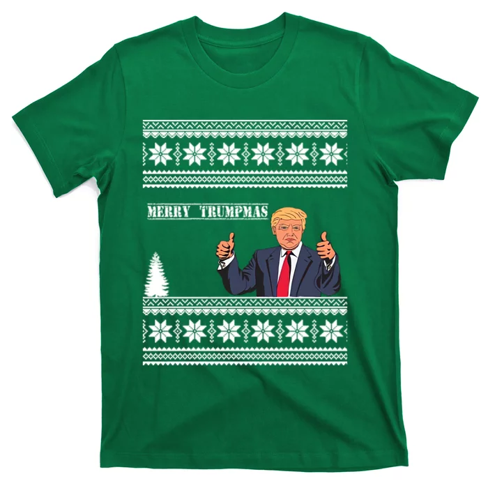 Merry Trumpmas Funny Ugly Christmas T-Shirt