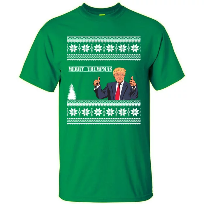 Merry Trumpmas Funny Ugly Christmas Tall T-Shirt