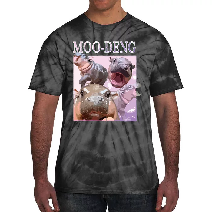 Moodeng The Famous Baby Pigmy Hippo Moodeng Tie-Dye T-Shirt