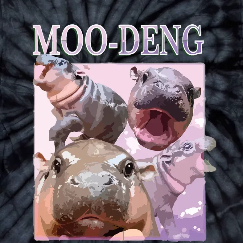 Moodeng The Famous Baby Pigmy Hippo Moodeng Tie-Dye T-Shirt