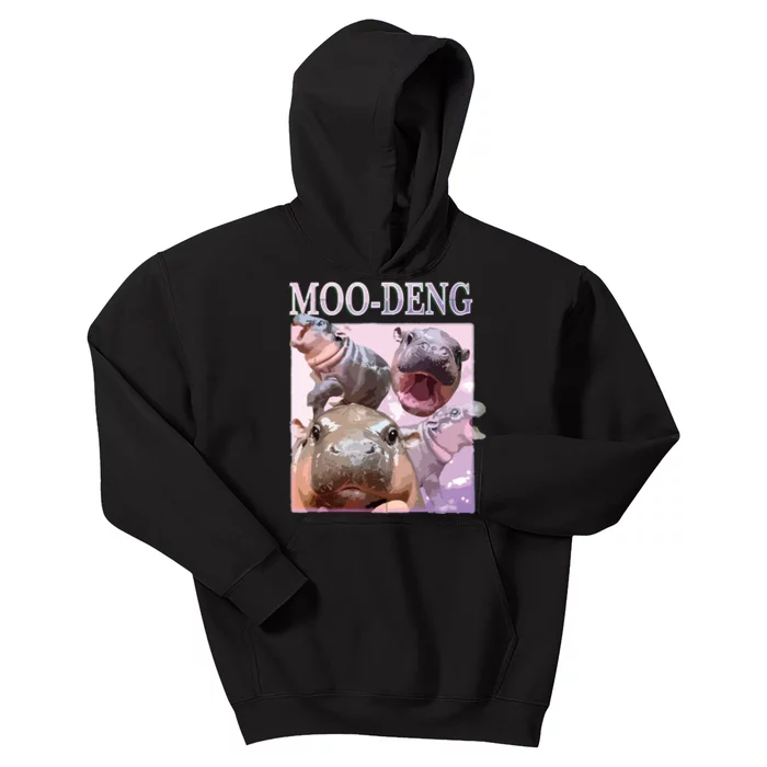 Moodeng The Famous Baby Pigmy Hippo Moodeng Kids Hoodie