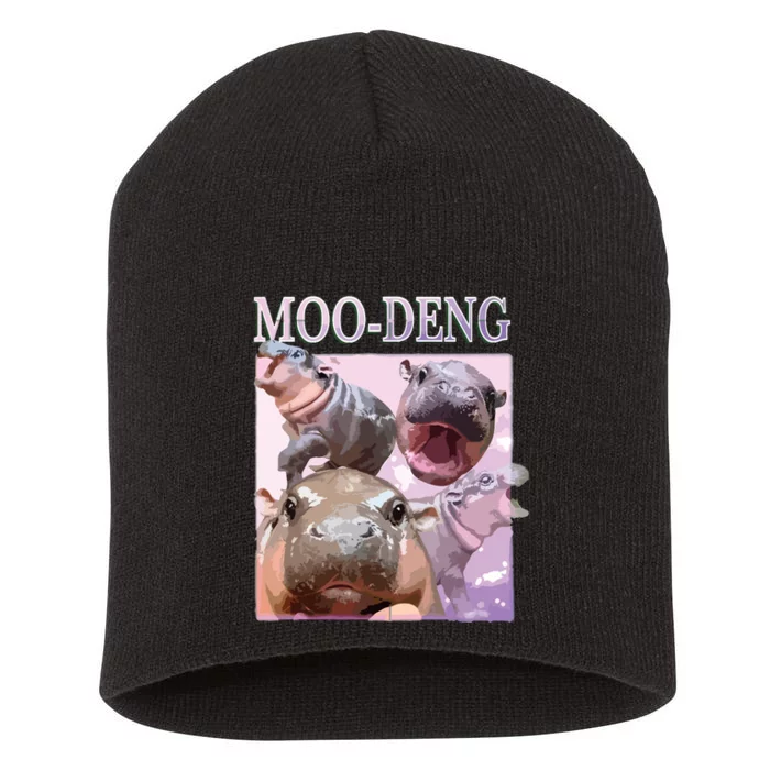 Moodeng The Famous Baby Pigmy Hippo Moodeng Short Acrylic Beanie