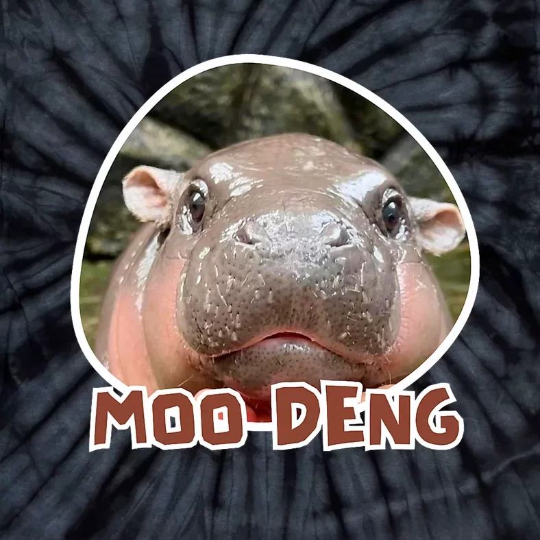 Moodeng The Famous Cute Baby Pigmy Hippo In Thailand Tie-Dye T-Shirt