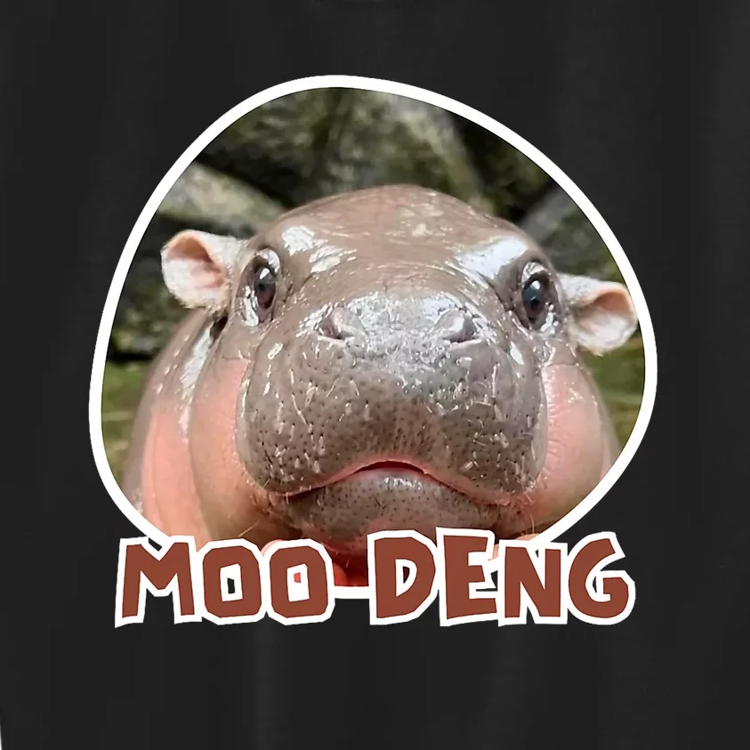 Moodeng The Famous Cute Baby Pigmy Hippo In Thailand Kids Sweatshirt