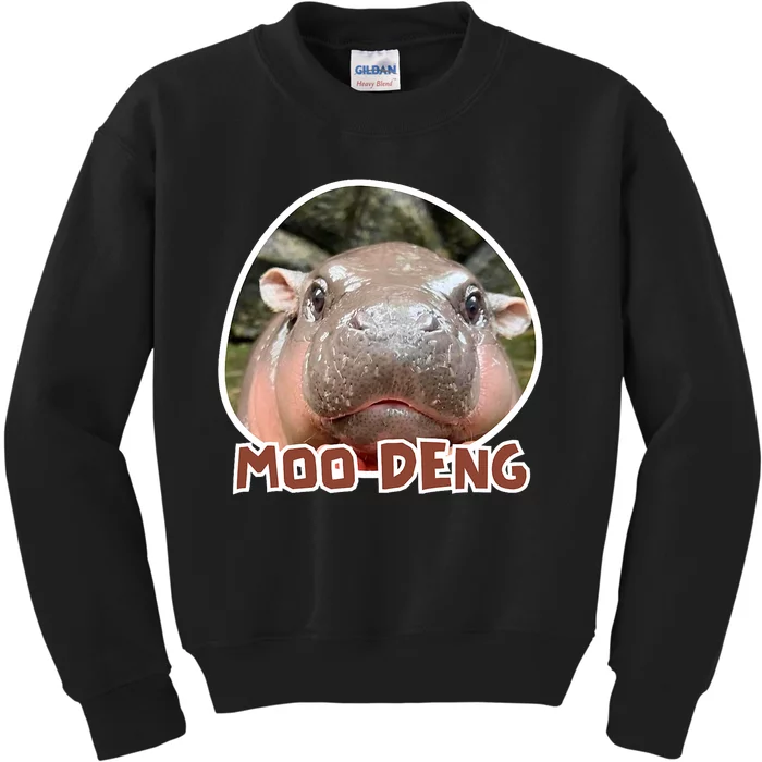 Moodeng The Famous Cute Baby Pigmy Hippo In Thailand Kids Sweatshirt