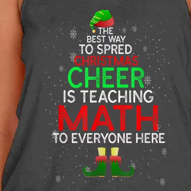 Math Teacher Funny Quote Christmas Women's Knotted Racerback Tank