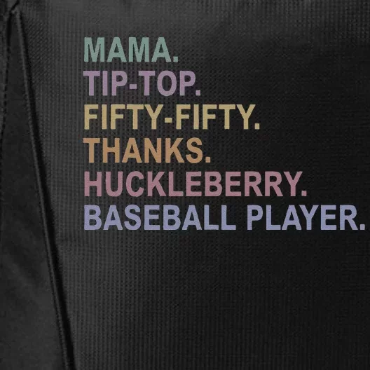 Mama Tiptop Fiftyfifty Thanks Huckleberry Baseball Player City Backpack