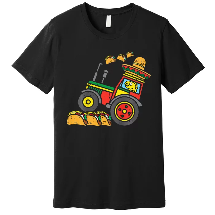 Mexican Tractor Farmer funny Cinco De Mayo Premium T-Shirt