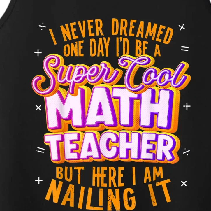 Math Teacher Funny Math Tee Math Lover Performance Tank