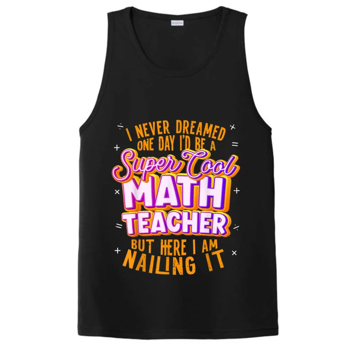 Math Teacher Funny Math Tee Math Lover Performance Tank