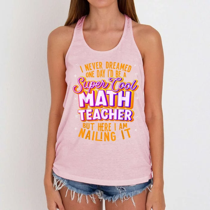 Math Teacher Funny Math Tee Math Lover Women's Knotted Racerback Tank