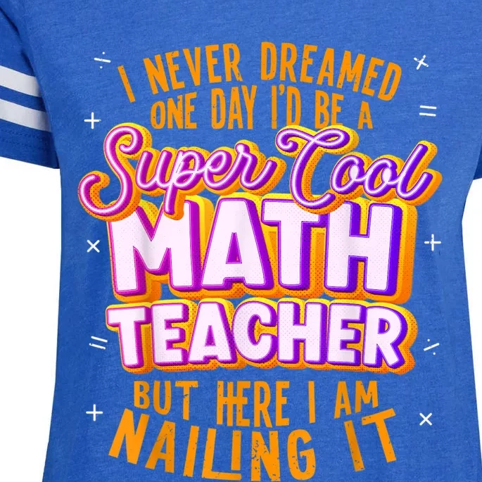 Math Teacher Funny Math Tee Math Lover Enza Ladies Jersey Football T-Shirt