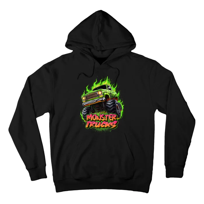 Monster Truck For Kids Monster Truck Vintage Retro Hoodie