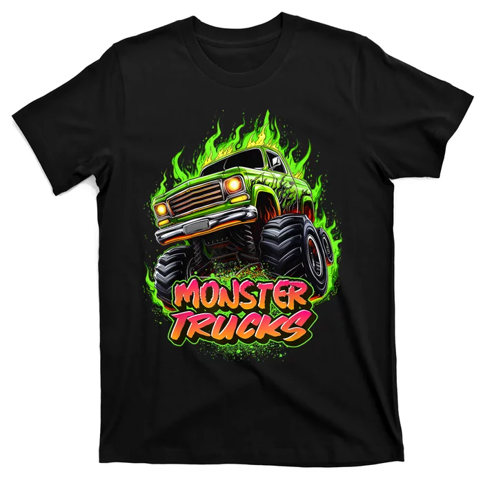 Monster Truck For Kids Monster Truck Vintage Retro T-Shirt