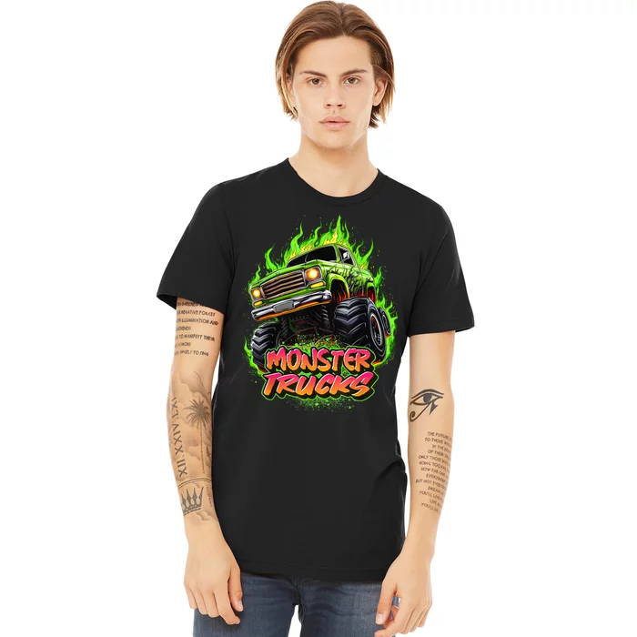 Monster Truck For Kids Monster Truck Vintage Retro Premium T-Shirt