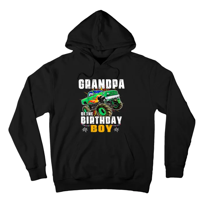 Monster Truck Family Matching Grandpa Of The Birthday Boy Hoodie