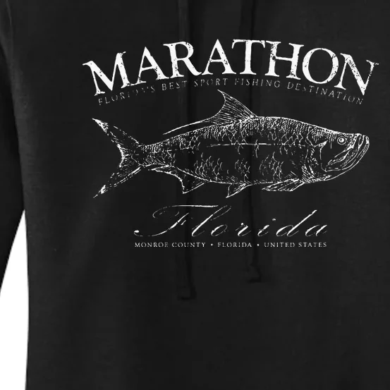 Marathon Tarpon Fishing In Monroe County Florida Keys Women's Pullover Hoodie