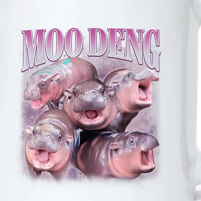 Moodeng The Famous Baby Pigmy Hippo Moodeng 5 Faces Emotional Meme Black Color Changing Mug