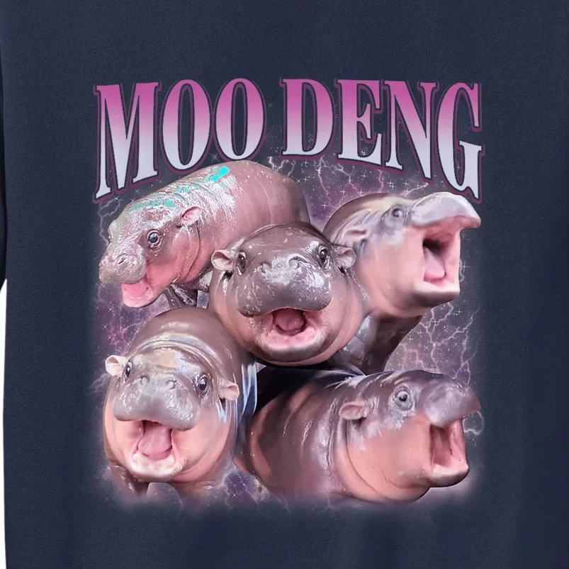 Moodeng The Famous Baby Pigmy Hippo Moodeng 5 Faces Emotional Meme Sweatshirt